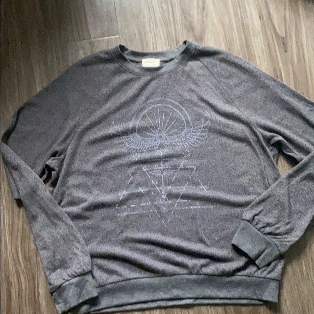 Grey and white soft sweatshirt